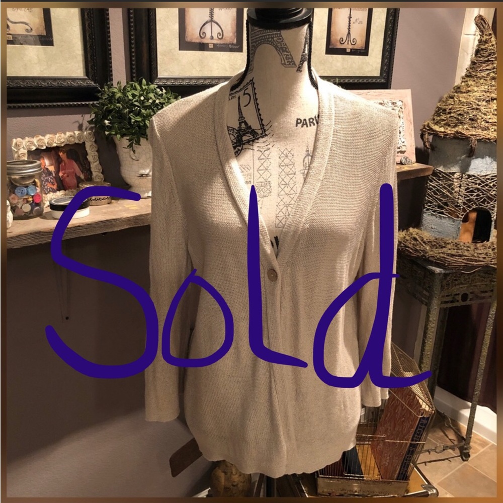 SOLD EUC Women’s Lg J. Jill Linen Cardigan